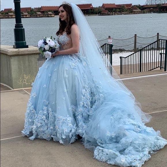 randy fenoli blue dress Wedding Never Worn Randy Fenoli Brandi